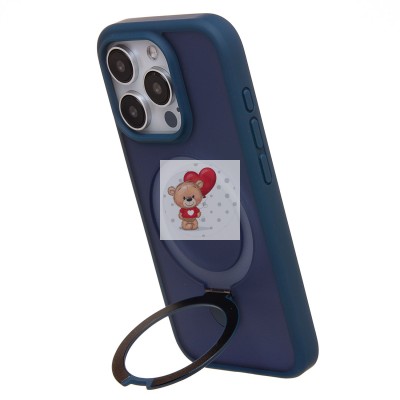 Чехол-накладка для Apple iPhone 15 Pro (темно-синий) - SM088 SafeMag