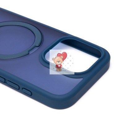 Чехол-накладка для Apple iPhone 15 Pro (темно-синий) - SM088 SafeMag