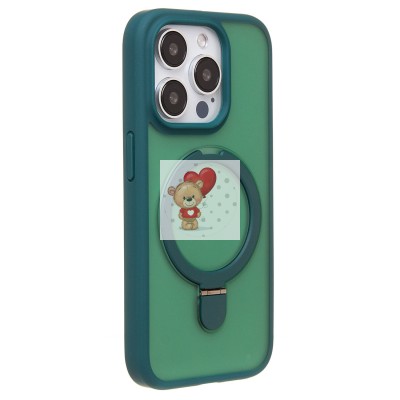 Чехол-накладка для Apple iPhone 15 Pro (темно-зеленый) - SM088 SafeMag Чехол-накладка для Apple iPhone 15 Pro (темно-зеленый) - SM088 SafeMag