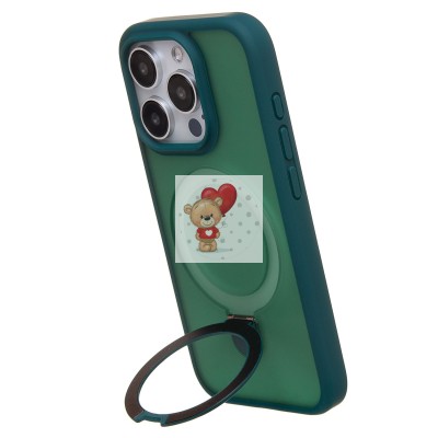 Чехол-накладка для Apple iPhone 15 Pro (темно-зеленый) - SM088 SafeMag Чехол-накладка для Apple iPhone 15 Pro (темно-зеленый) - SM088 SafeMag