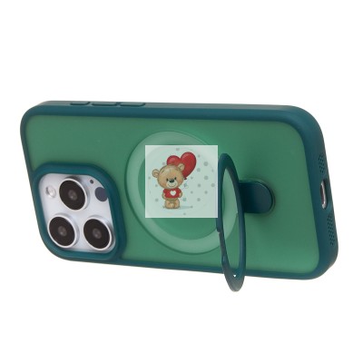 Чехол-накладка для Apple iPhone 15 Pro (темно-зеленый) - SM088 SafeMag Чехол-накладка для Apple iPhone 15 Pro (темно-зеленый) - SM088 SafeMag