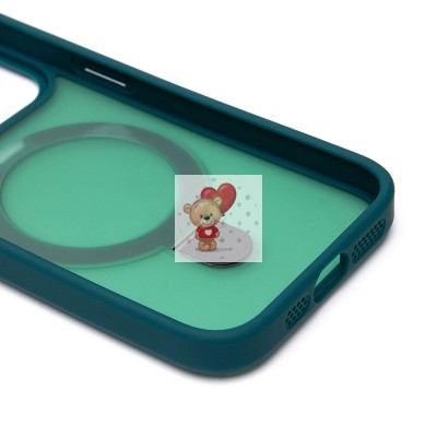 Чехол-накладка для Apple iPhone 15 Pro (темно-зеленый) - SM088 SafeMag Чехол-накладка для Apple iPhone 15 Pro (темно-зеленый) - SM088 SafeMag