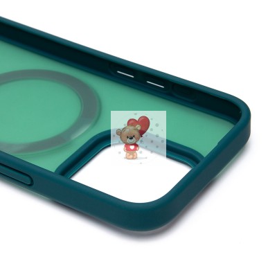 Чехол-накладка для Apple iPhone 15 Pro (темно-зеленый) - SM088 SafeMag Чехол-накладка для Apple iPhone 15 Pro (темно-зеленый) - SM088 SafeMag