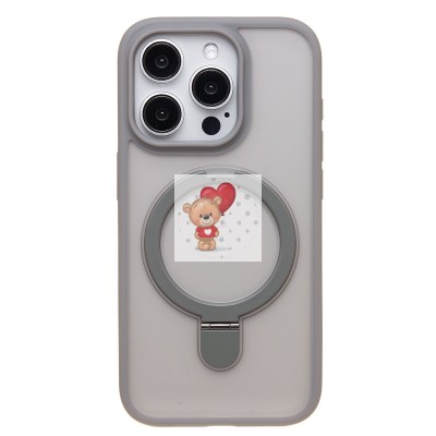 Чехол-накладка для Apple iPhone 15 Pro (серый) - SM088 SafeMag