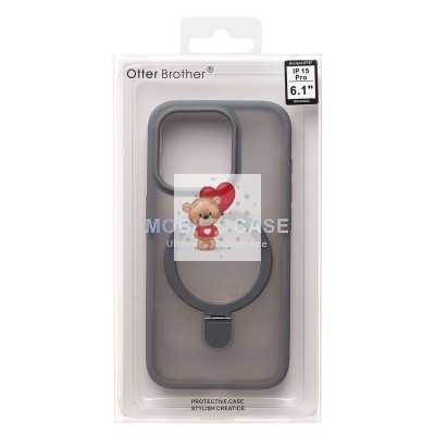 Чехол-накладка для Apple iPhone 15 Pro (серый) - SM088 SafeMag