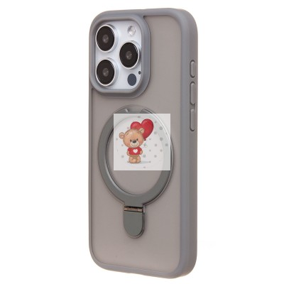 Чехол-накладка для Apple iPhone 15 Pro (серый) - SM088 SafeMag