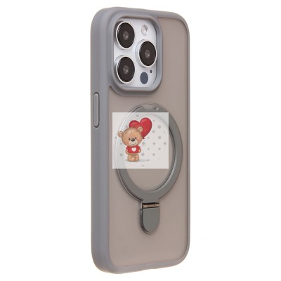 Чехол-накладка для Apple iPhone 15 Pro (серый) - SM088 SafeMag