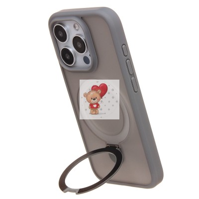 Чехол-накладка для Apple iPhone 15 Pro (серый) - SM088 SafeMag