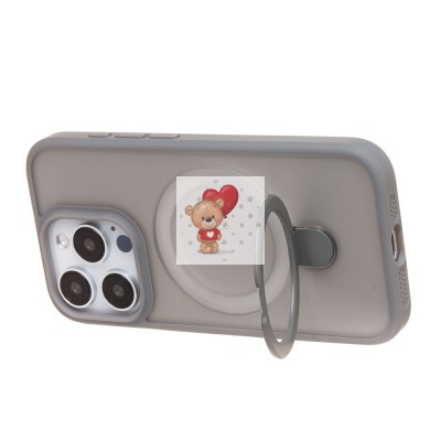 Чехол-накладка для Apple iPhone 15 Pro (серый) - SM088 SafeMag