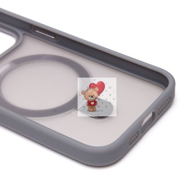 Чехол-накладка для Apple iPhone 15 Pro (серый) - SM088 SafeMag