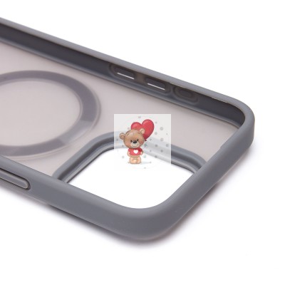 Чехол-накладка для Apple iPhone 15 Pro (серый) - SM088 SafeMag