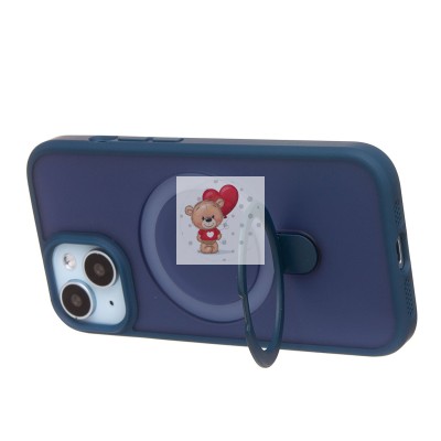 Чехол-накладка для Apple iPhone 15 (темно-синий) - SM088 SafeMag Чехол-накладка для Apple iPhone 15 (темно-синий) - SM088 SafeMag