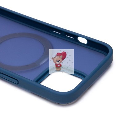 Чехол-накладка для Apple iPhone 15 (темно-синий) - SM088 SafeMag Чехол-накладка для Apple iPhone 15 (темно-синий) - SM088 SafeMag