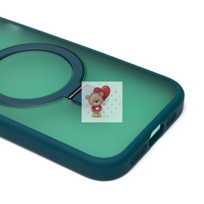 Чехол-накладка для Apple iPhone 15 (темно-зеленый) - SM088 SafeMag Чехол-накладка для Apple iPhone 15 (темно-зеленый) - SM088 SafeMag