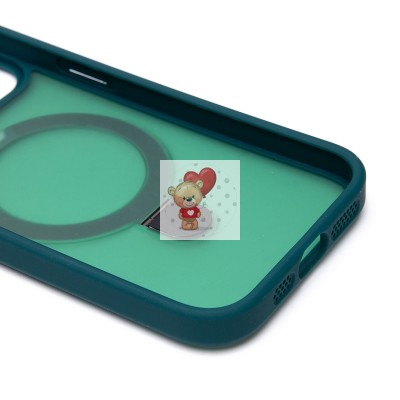 Чехол-накладка для Apple iPhone 15 (темно-зеленый) - SM088 SafeMag Чехол-накладка для Apple iPhone 15 (темно-зеленый) - SM088 SafeMag