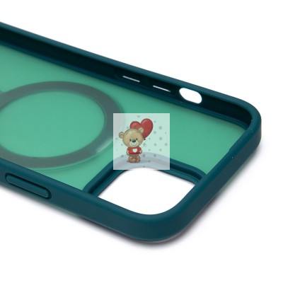 Чехол-накладка для Apple iPhone 15 (темно-зеленый) - SM088 SafeMag Чехол-накладка для Apple iPhone 15 (темно-зеленый) - SM088 SafeMag