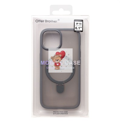 Чехол-накладка для Apple iPhone 15 (серый) - SM088 SafeMag