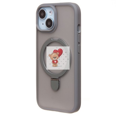 Чехол-накладка для Apple iPhone 15 (серый) - SM088 SafeMag