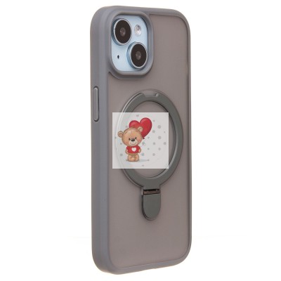 Чехол-накладка для Apple iPhone 15 (серый) - SM088 SafeMag