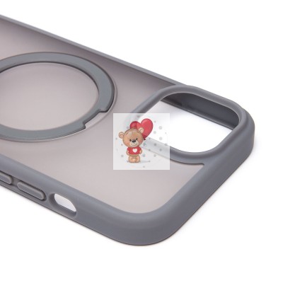 Чехол-накладка для Apple iPhone 15 (серый) - SM088 SafeMag