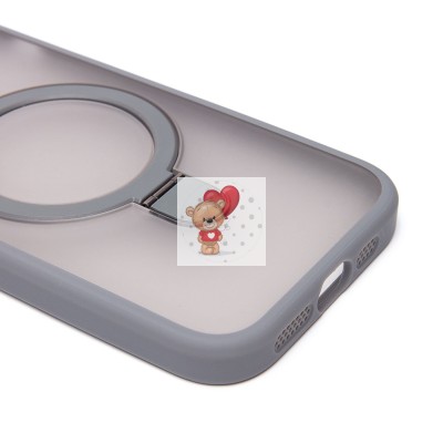 Чехол-накладка для Apple iPhone 15 (серый) - SM088 SafeMag