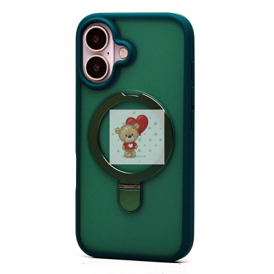 Чехол-накладка для Apple iPhone 16 (темно-зеленый) - SM088 SafeMag