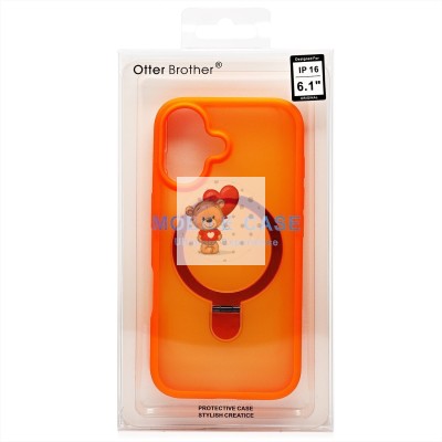 Чехол-накладка для Apple iPhone 16 (оранжевый) - SM088 SafeMag Чехол-накладка для Apple iPhone 16 (оранжевый) - SM088 SafeMag