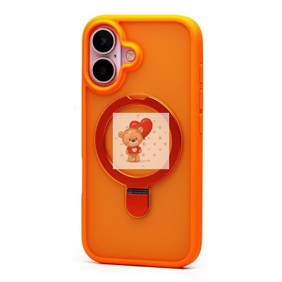 Чехол-накладка для Apple iPhone 16 (оранжевый) - SM088 SafeMag Чехол-накладка для Apple iPhone 16 (оранжевый) - SM088 SafeMag