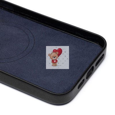 Чехол-накладка для Apple iPhone 15 Pro Max (синий) - SM089 SafeMag экокожа