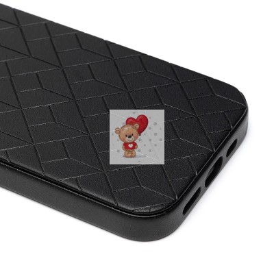 Чехол-накладка для Apple iPhone 15 Pro (черный) - SM089 SafeMag экокожа