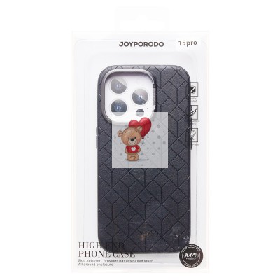 Чехол-накладка для Apple iPhone 15 Pro (черный) - SM089 SafeMag экокожа