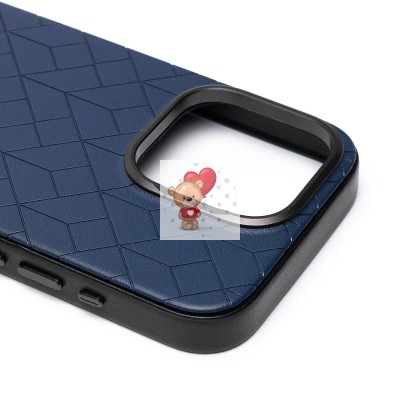 Чехол-накладка для Apple iPhone 15 Pro (синий) - SM089 SafeMag экокожа Чехол-накладка для Apple iPhone 15 Pro (синий) - SM089 SafeMag экокожа