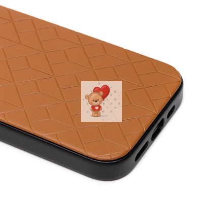 Чехол-накладка для Apple iPhone 15 Pro (коричневый) - SM089 SafeMag экокожа