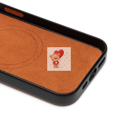 Чехол-накладка для Apple iPhone 15 Pro (коричневый) - SM089 SafeMag экокожа