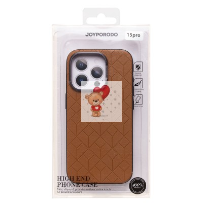 Чехол-накладка для Apple iPhone 15 Pro (коричневый) - SM089 SafeMag экокожа