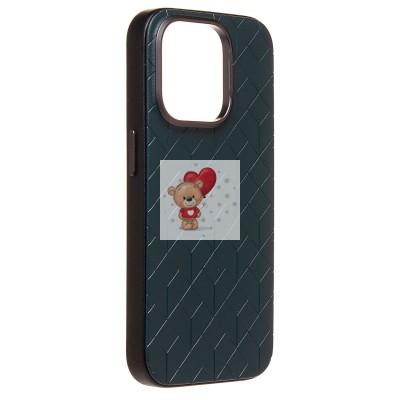 Чехол-накладка для Apple iPhone 15 Pro (зеленый) - SM089 SafeMag экокожа