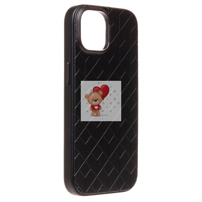 Чехол-накладка для Apple iPhone 15 (черный) - SM089 SafeMag экокожа Чехол-накладка для Apple iPhone 15 (черный) - SM089 SafeMag экокожа