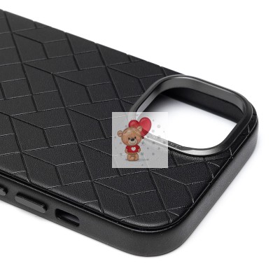 Чехол-накладка для Apple iPhone 15 (черный) - SM089 SafeMag экокожа Чехол-накладка для Apple iPhone 15 (черный) - SM089 SafeMag экокожа