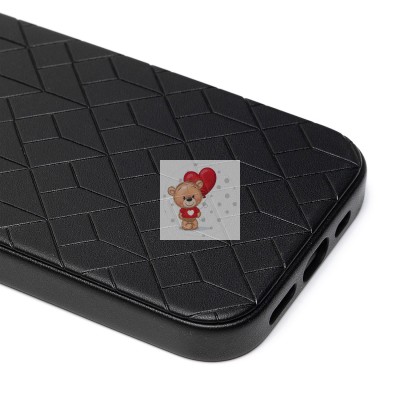 Чехол-накладка для Apple iPhone 15 (черный) - SM089 SafeMag экокожа Чехол-накладка для Apple iPhone 15 (черный) - SM089 SafeMag экокожа