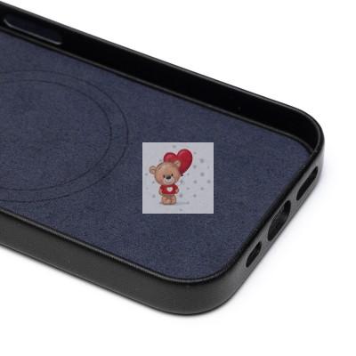 Чехол-накладка для Apple iPhone 15 (синий) - SM089 SafeMag экокожа