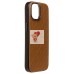 Чехол-накладка для Apple iPhone 15 (коричневый) - SM089 SafeMag экокожа
