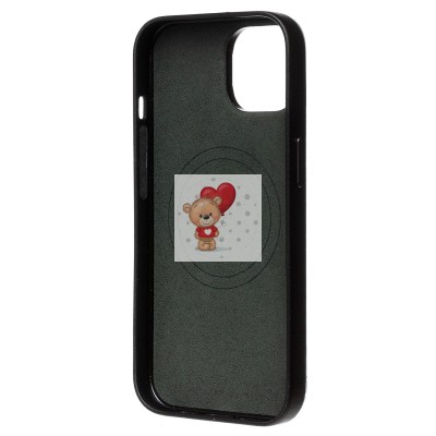 Чехол-накладка для Apple iPhone 15 (зеленый) - SM089 SafeMag экокожа