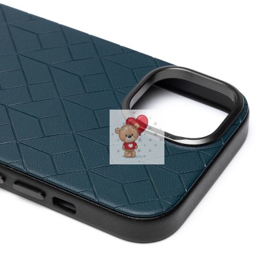 Чехол-накладка для Apple iPhone 15 (зеленый) - SM089 SafeMag экокожа