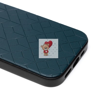 Чехол-накладка для Apple iPhone 15 (зеленый) - SM089 SafeMag экокожа