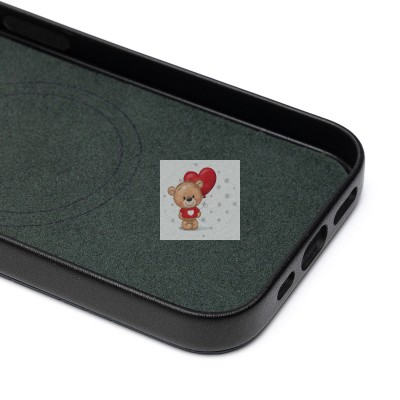 Чехол-накладка для Apple iPhone 15 (зеленый) - SM089 SafeMag экокожа