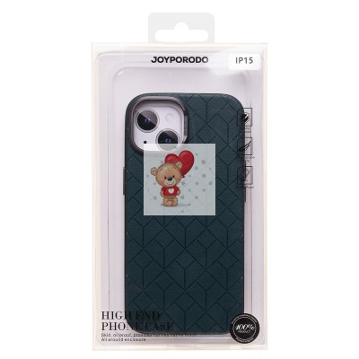 Чехол-накладка для Apple iPhone 15 (зеленый) - SM089 SafeMag экокожа