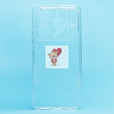 Чехол-накладка для Tecno Pova 6 4G (прозрачный) - Ultra Slim