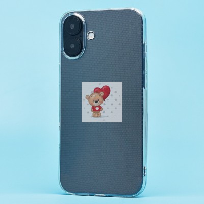 Чехол-накладка для Apple iPhone 16 Plus (прозрачный) Activ ASC-101 Puffy 0.9мм