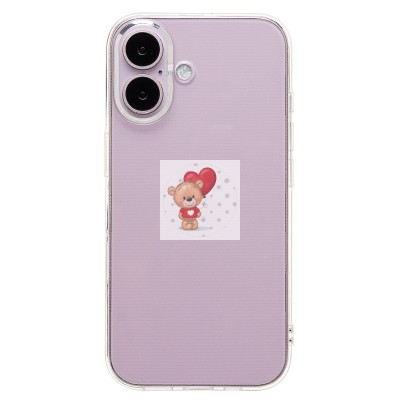 Чехол-накладка для Apple iPhone 16 (прозрачный) Activ ASC-101 Puffy 0.9мм