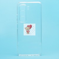 Чехол-накладка для Infinix Hot 50 4G (прозрачный) Activ ASC-101 Puffy 0.9мм